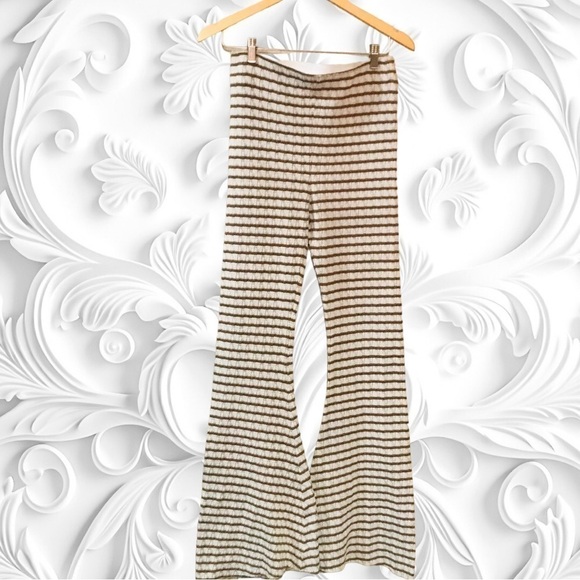 Show Me Your Mumu Brown Striped Bam Bam Bells Size Large NWOT - Picture 2 of 4